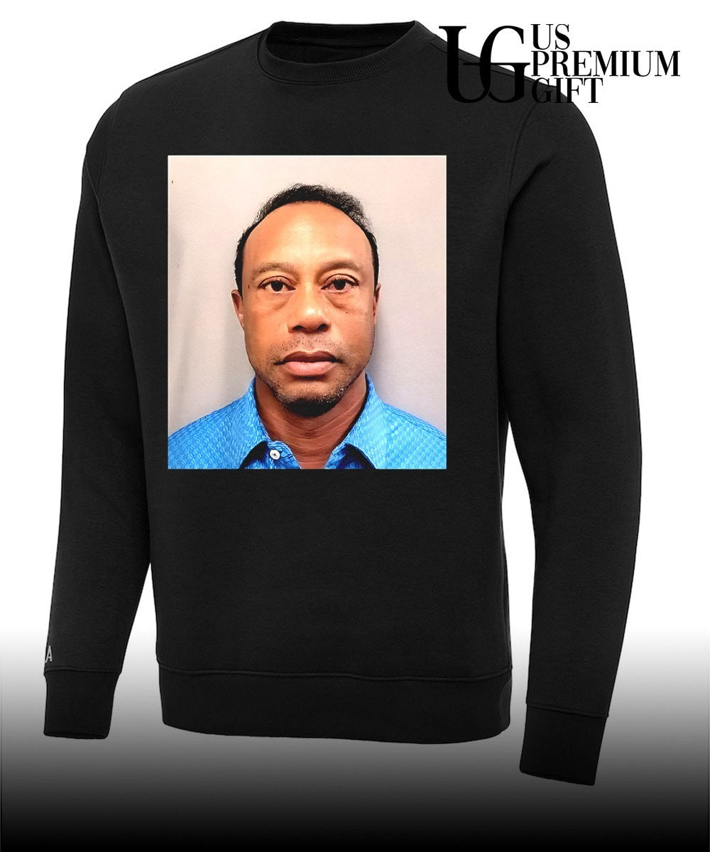 Tiger Woods mugshot 2026 portrait shirt