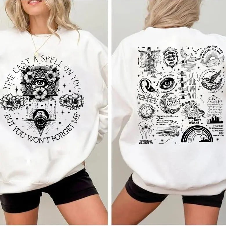 Time Cast A Spell On You But You Won't Forget Me 2 Sdile Shirt, Classic Rock Band Lover Sweatshirt, Retro Music Fan Gift,...