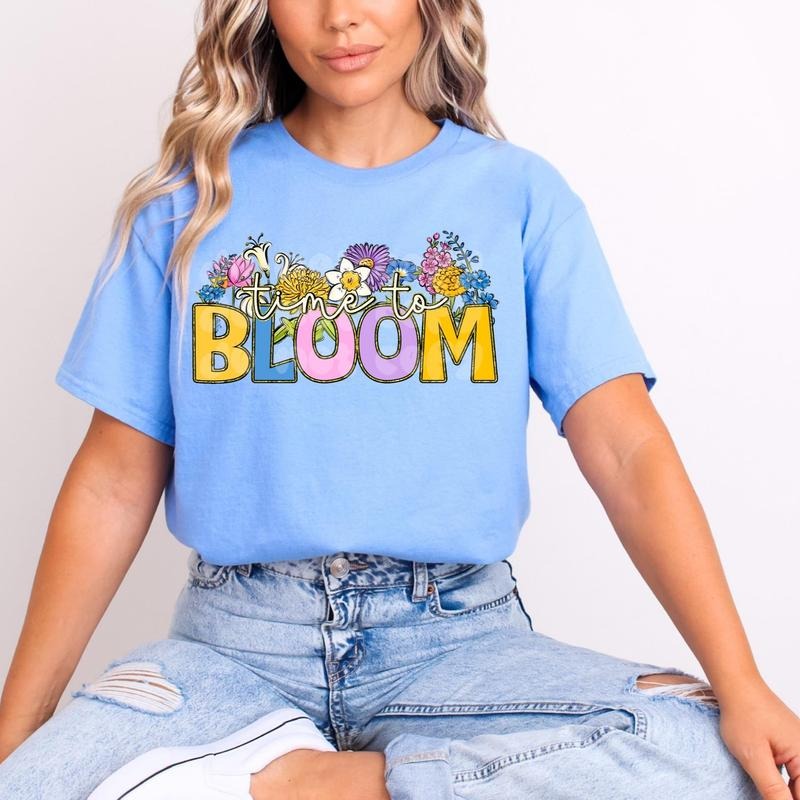 Time To Bloom DTF Transfers - THIS IS NOT A SHIRT Hoodie, Sweatshirt | HypeDripTees.com