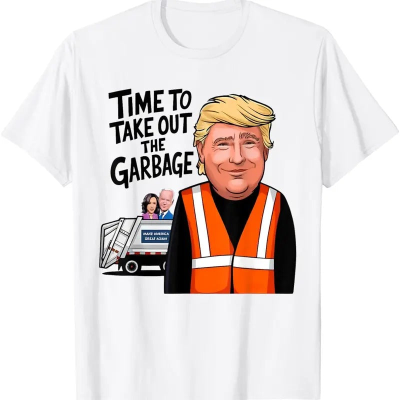 Time To Take Out The Garbage Funny MAGA Trump President 2024 T-Shirt Hoodie, Sweatshirt | HypeDripTees.com