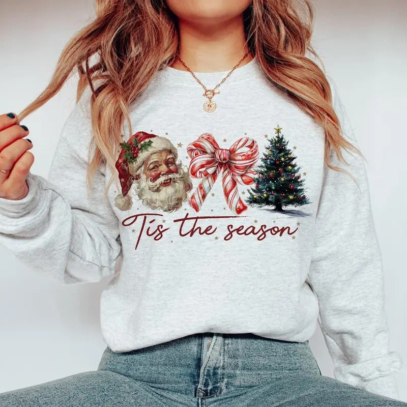 Tis The Season Unisex Crewneck Sweatshirt & T-shirt - Cotton Fabric