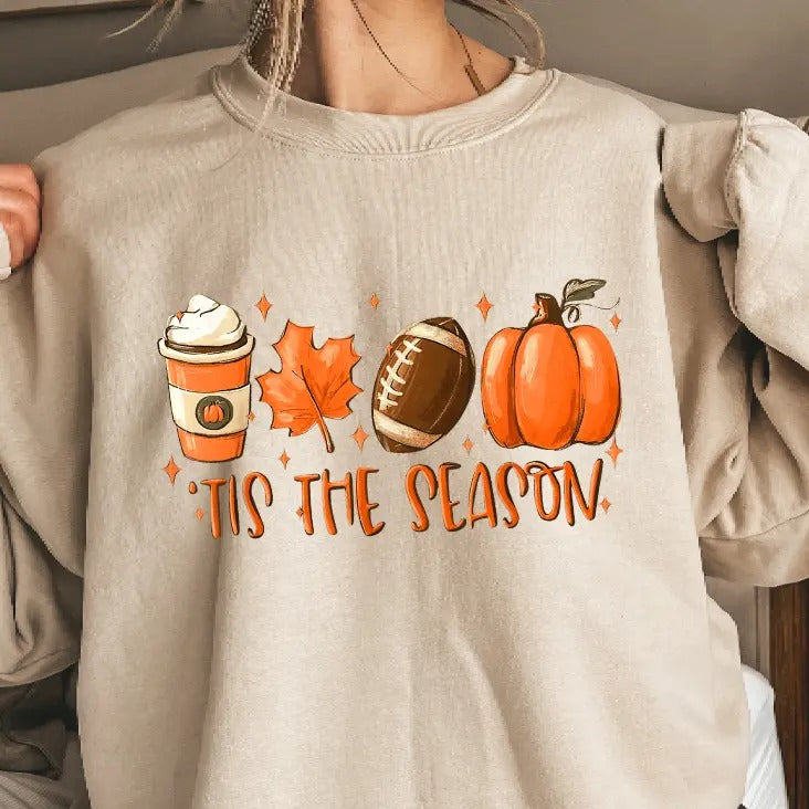 Tis the Season Fall Football Sweatshirt T-Shirts, Hoodie | HypeDripTees.com