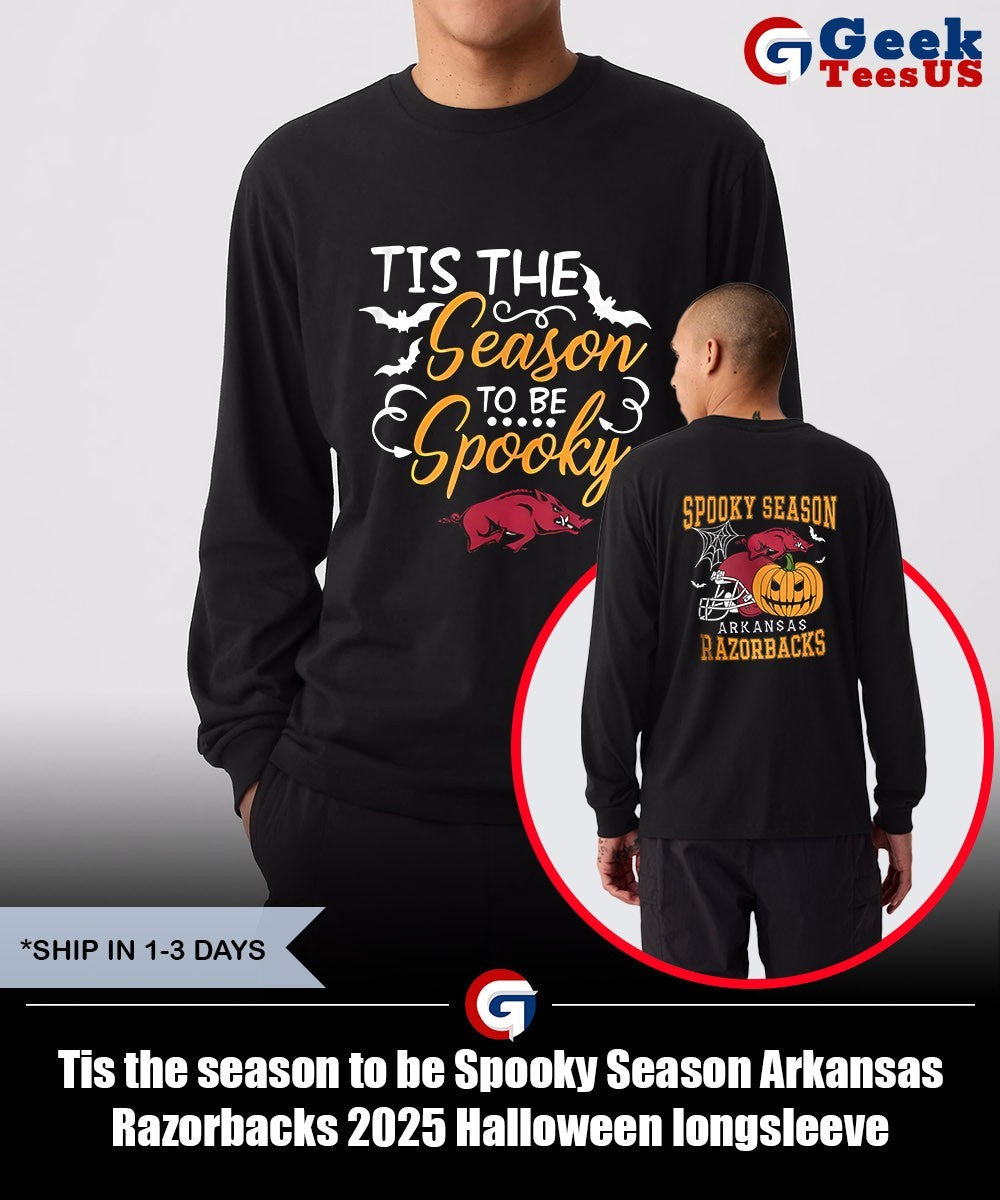 Tis the season to be Spooky Season Arkansas Razorbacks 2025 Halloween shirt