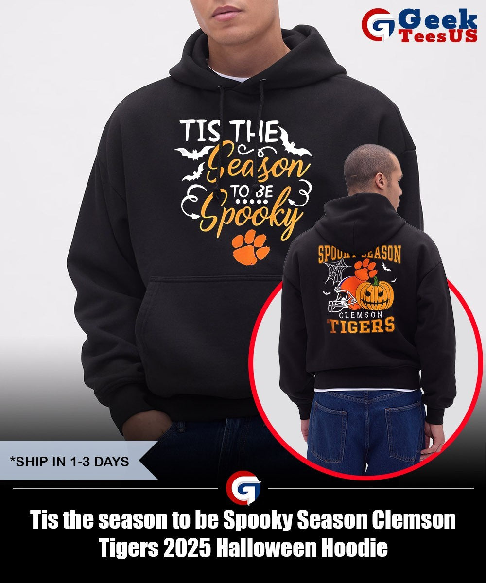 Tis the season to be Spooky Season Clemson Tigers 2025 Halloween shirt