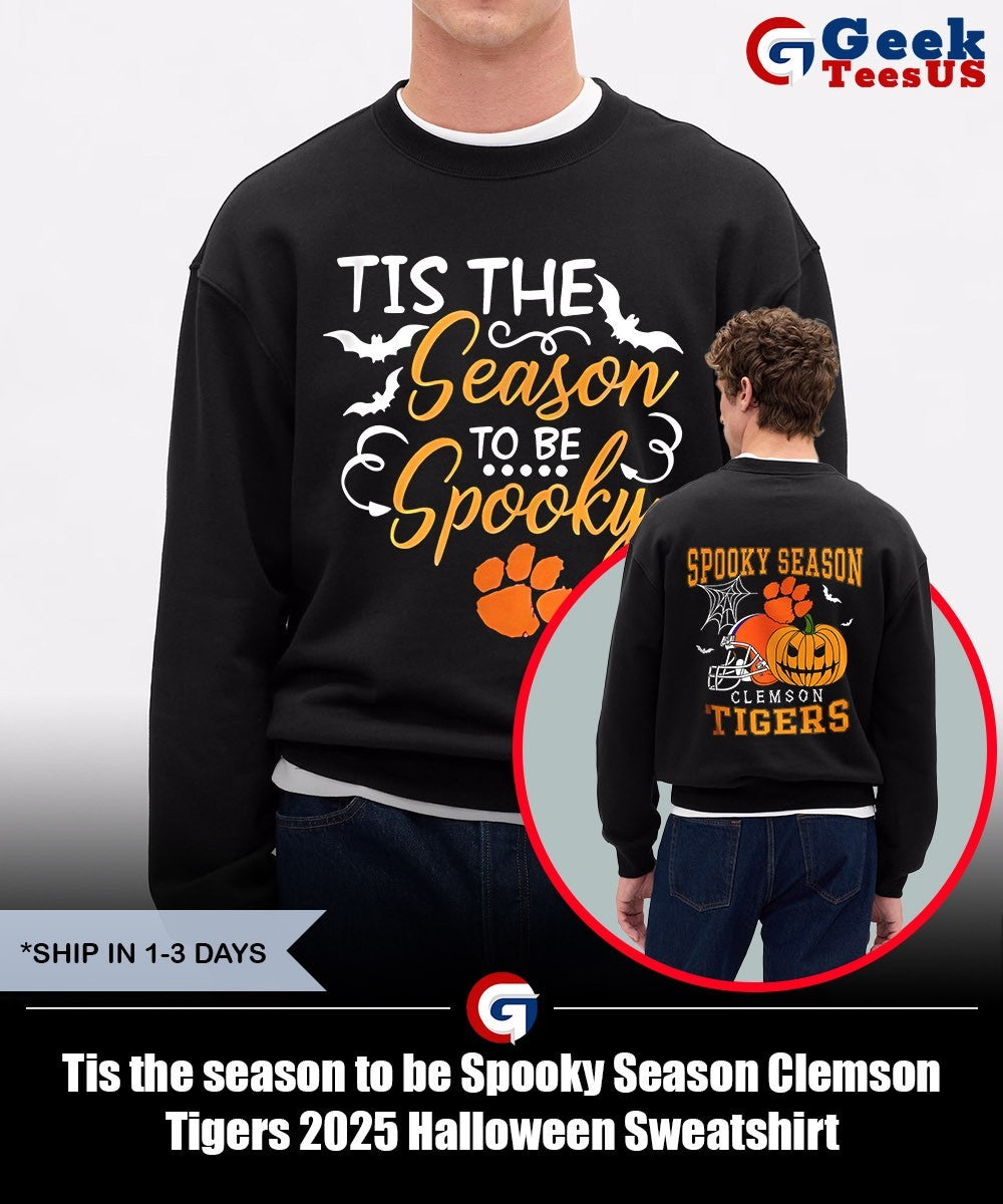 Tis the season to be Spooky Season Clemson Tigers 2025 Halloween shirt