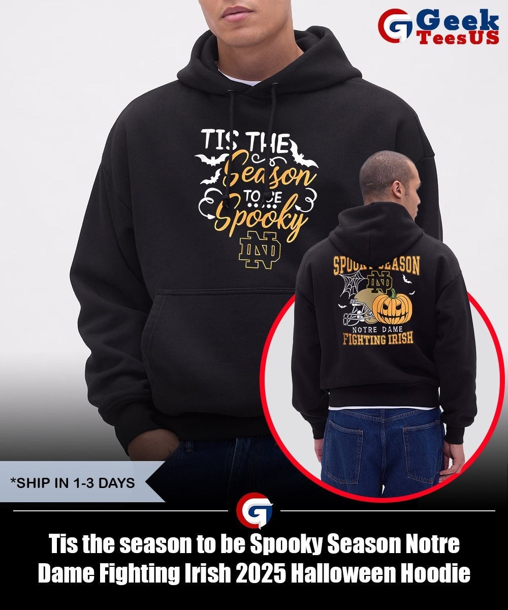 Tis the season to be Spooky Season Notre Dame Fighting Irish 2025 Halloween shirt