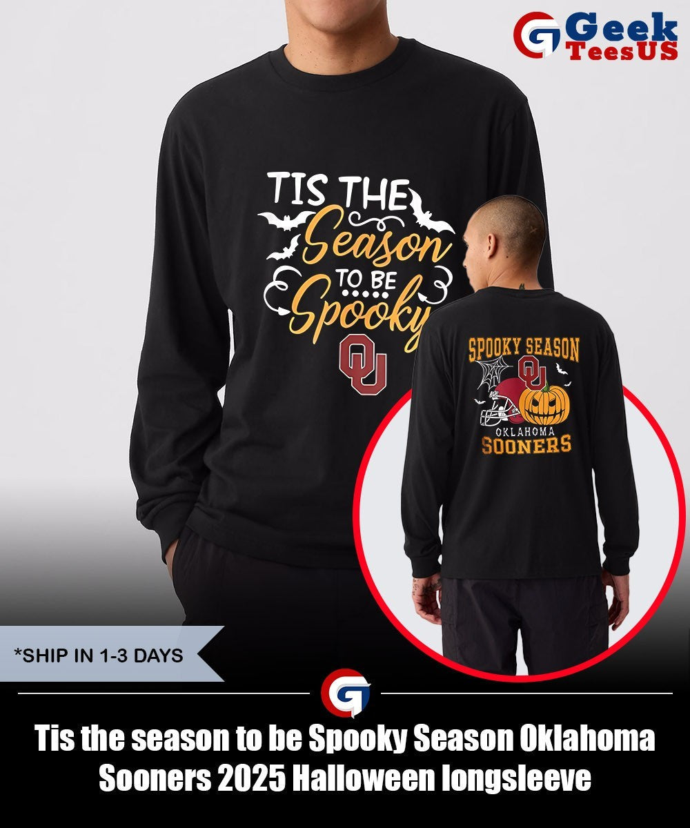 Tis the season to be Spooky Season Oklahoma Sooners 2025 Halloween shirt