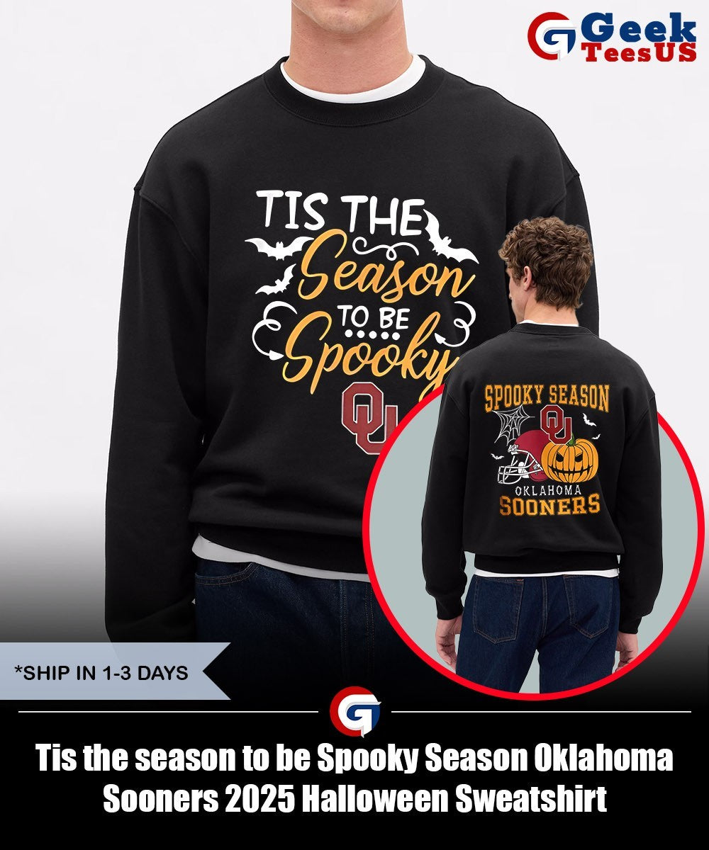 Tis the season to be Spooky Season Oklahoma Sooners 2025 Halloween shirt
