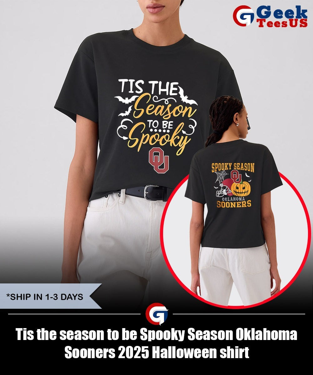 Tis the season to be Spooky Season Oklahoma Sooners 2025 Halloween shirt