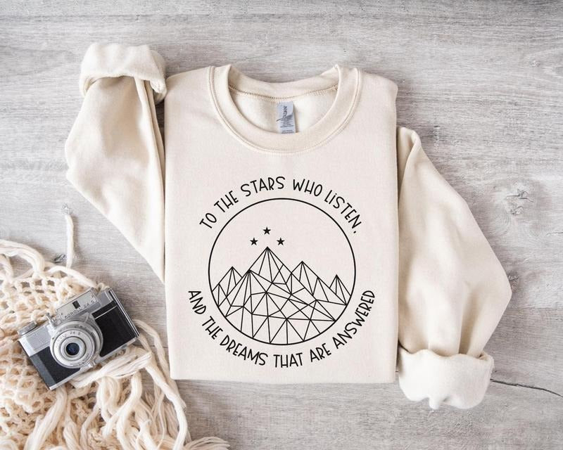To The Stars Who Listen Shirt, Throne Of Glass Shirt, Acotar Shirt, Court of Thorns and Roses Tee, Night Court Shirt,...