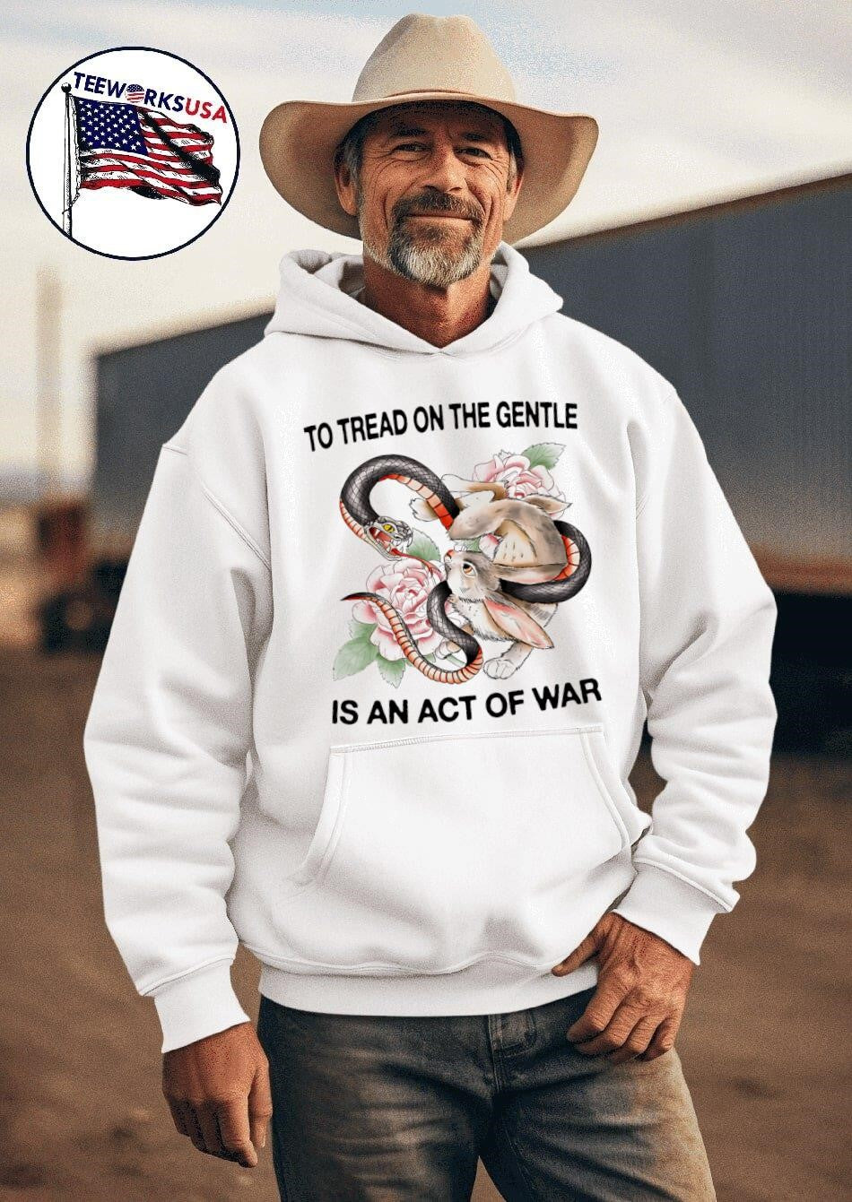 To Tread On The Gentle Is An Act Of War Rabbit And Snake Shirt