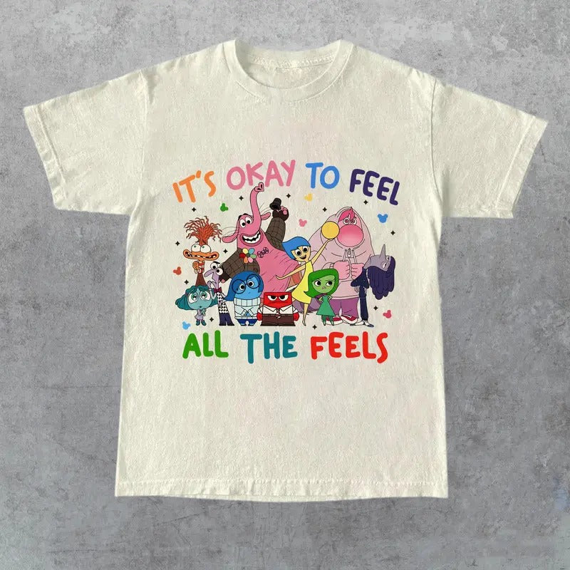 Today I Feel All The Feels Inside Out 2 Shirt, Inside out characters Shirt, Gift for Her, Gift for Him, Gift for...