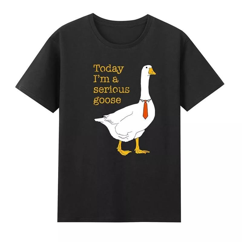 Today I'm A Serious Goose Funny Silly Goose Graphic Quote Vintage Men's T-Shirt Hoodie, Sweatshirt | HypeDripTees.com