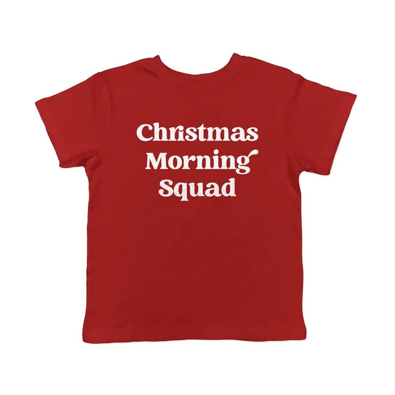 Toddler Christmas Morning Squad T Shirt Funny Xmas Party Family Novelty Graphic Tee For Children Funny Toddler Shirts...
