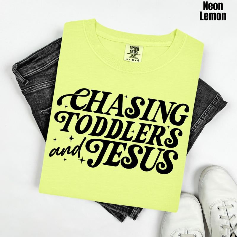 Toddlers & Jesus Black Comfort Colors T-Shirt 'NLB' Hoodie, Sweatshirt | HypeDripTees.com