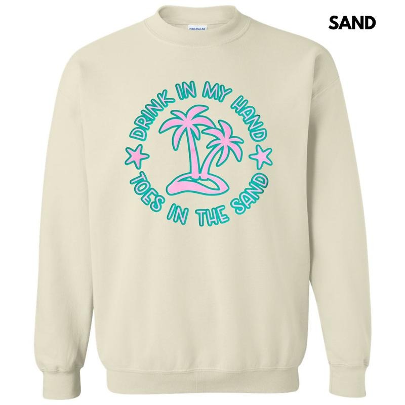 Toes In The Sand Puff Sweatshirt T-Shirts, Hoodie | HypeDripTees.com