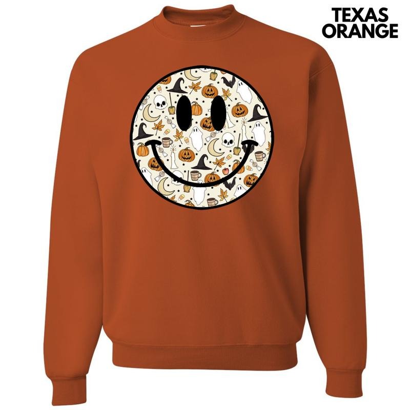 Toil & Trouble Halloween Happy Face Sweatshirt 'NLB' T-Shirts, Hoodie | HypeDripTees.com