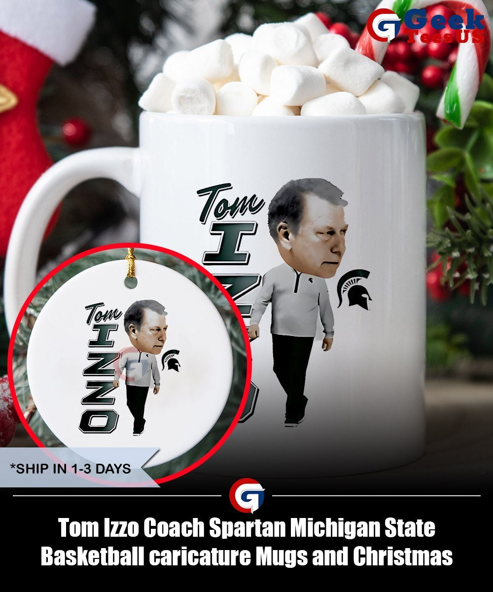 Tom Izzo Coach Spartan Michigan State Basketball caricature shirt