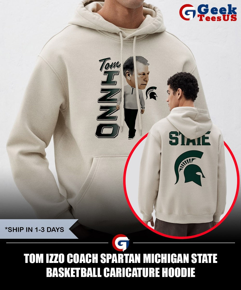 Tom Izzo Coach Spartan Michigan State Basketball caricature shirt