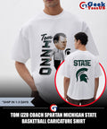 Tom Izzo Coach Spartan Michigan State Basketball caricature shirt