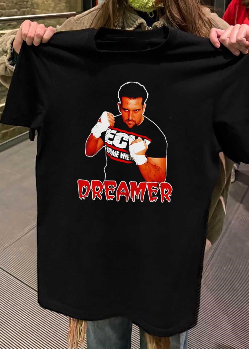 Tommy Dreamer Fighting ECW Extreme Wrestling Logo T-Shirt