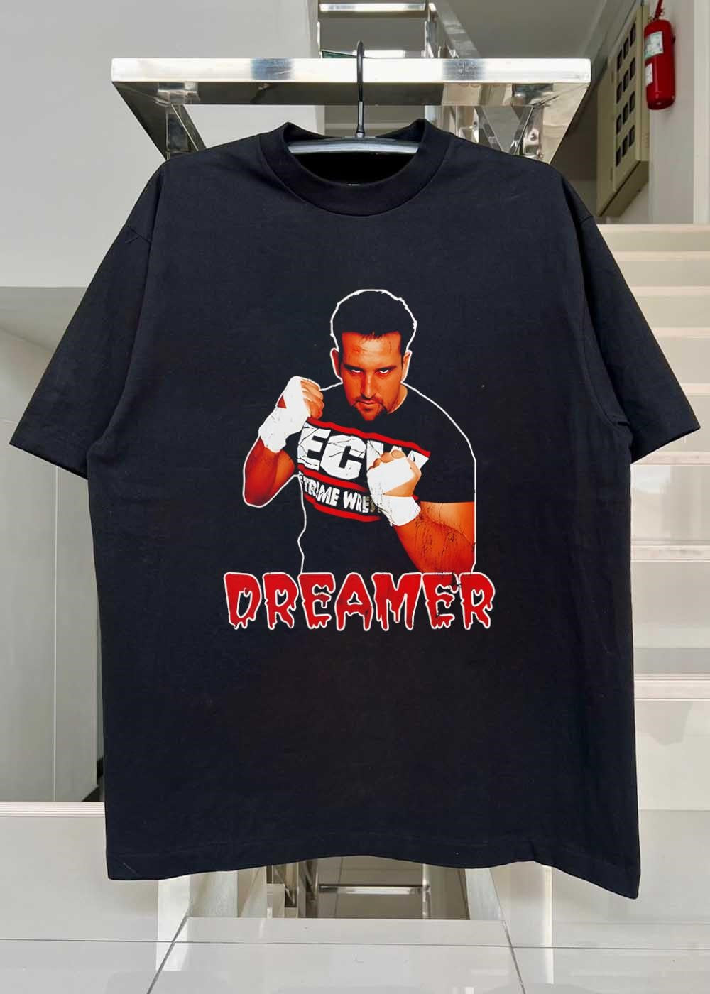 Tommy Dreamer Fighting ECW Extreme Wrestling Logo T-Shirt