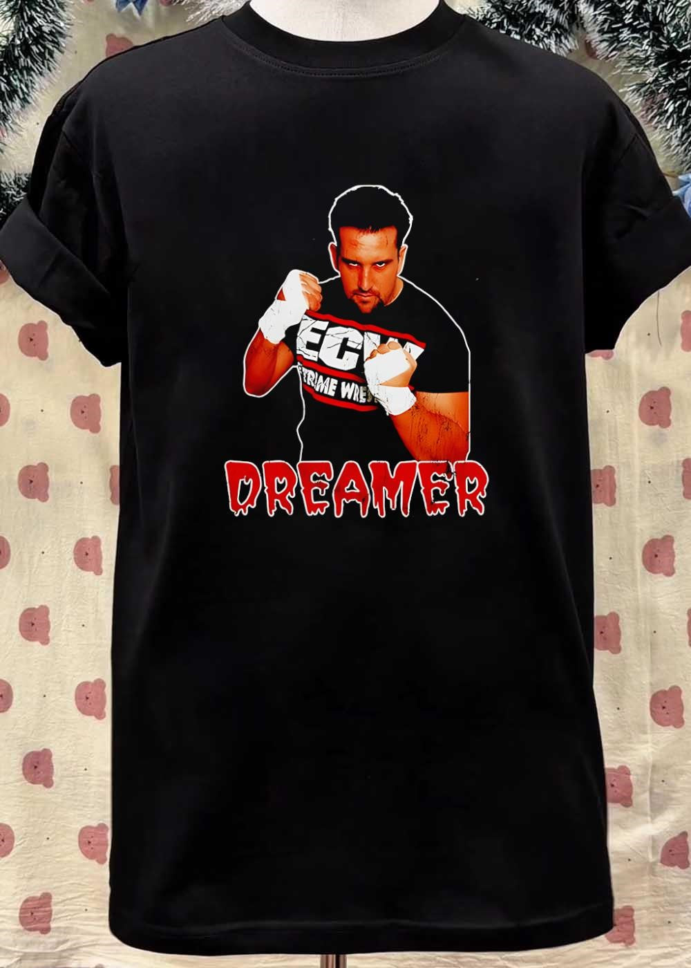 Tommy Dreamer Fighting ECW Extreme Wrestling Logo T-Shirt