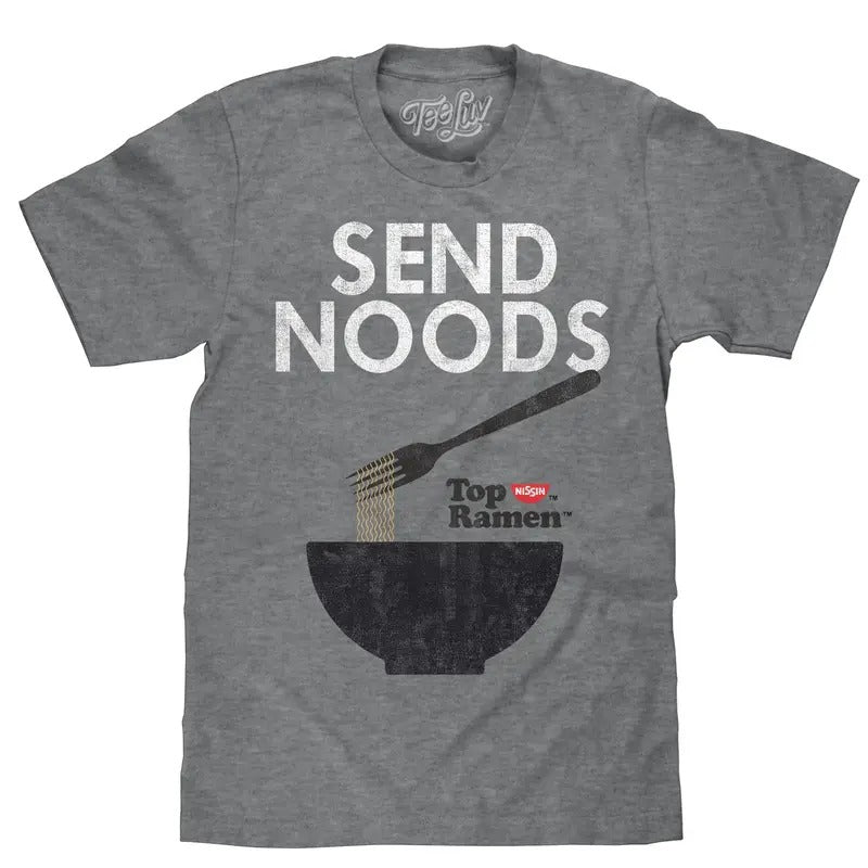 Top Ramen Send Noods T-Shirt - Gray Hoodie, Sweatshirt | HypeDripTees.com