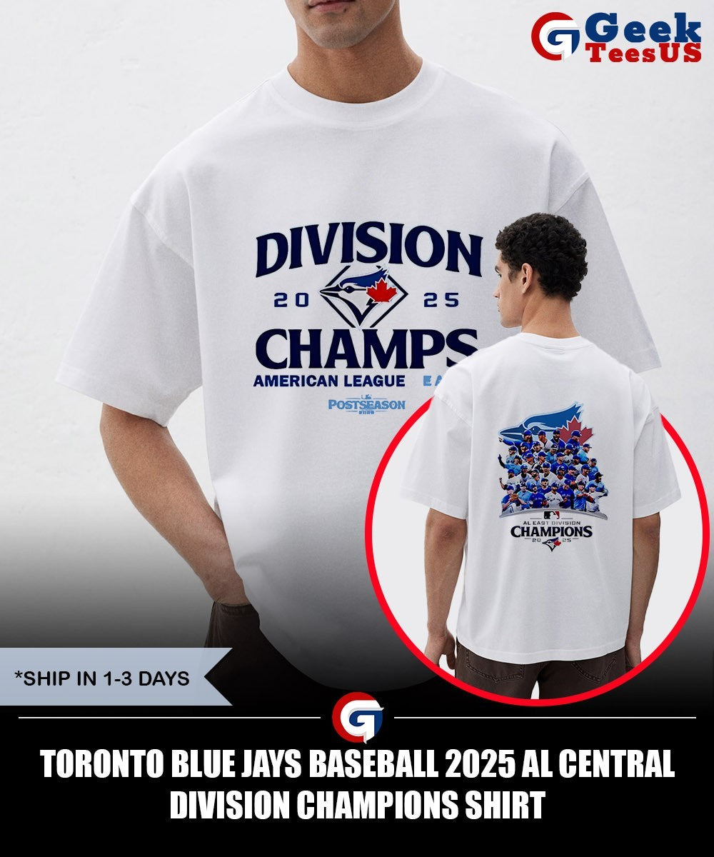 Toronto Blue Jays baseball 2025 AL Central Division Champions shirt