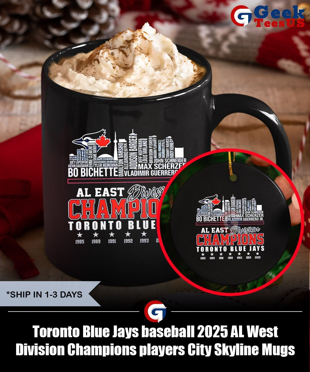 Toronto Blue Jays baseball 2025 AL West Division Champions players City Skyline shirt