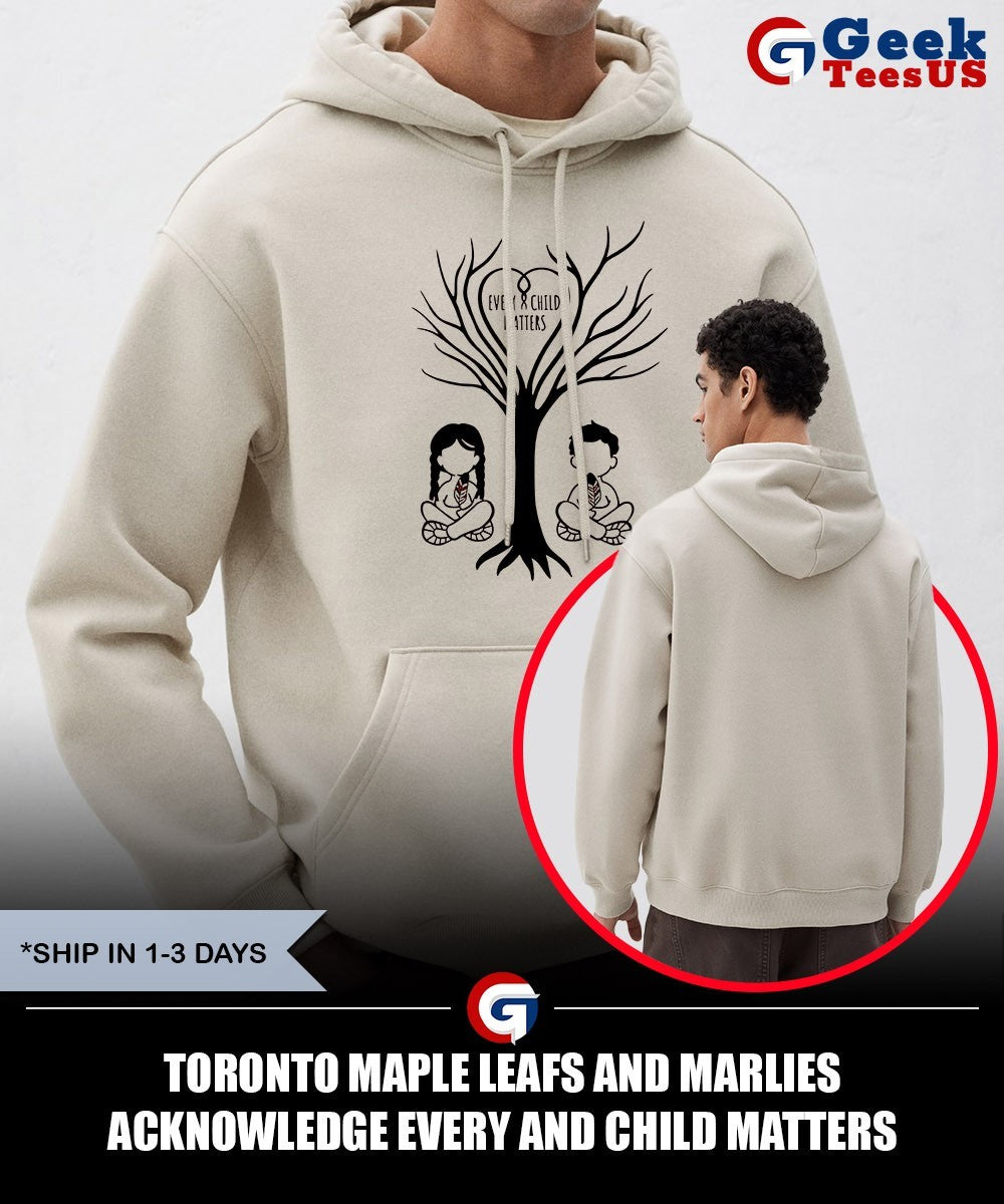 Toronto Maple Leafs and Marlies acknowledge Every and Child Matters shirt
