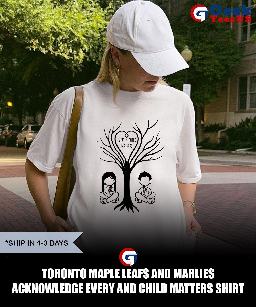 Toronto Maple Leafs and Marlies acknowledge Every and Child Matters shirt
