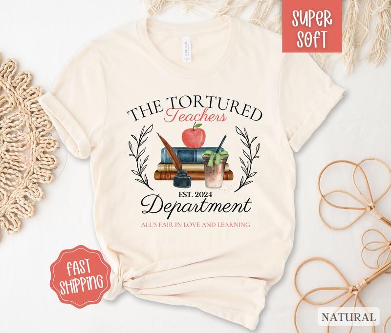 Tortured Teachers Department, Teacher Shirt,  Teacher Appreciation Gift for Teacher Hoodie, Sweatshirt | HypeDripTees.com
