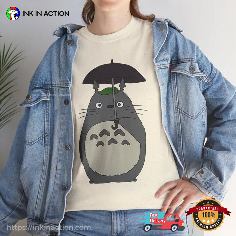 Totoro Umbrella Scene Studio Ghibli Anime Tee