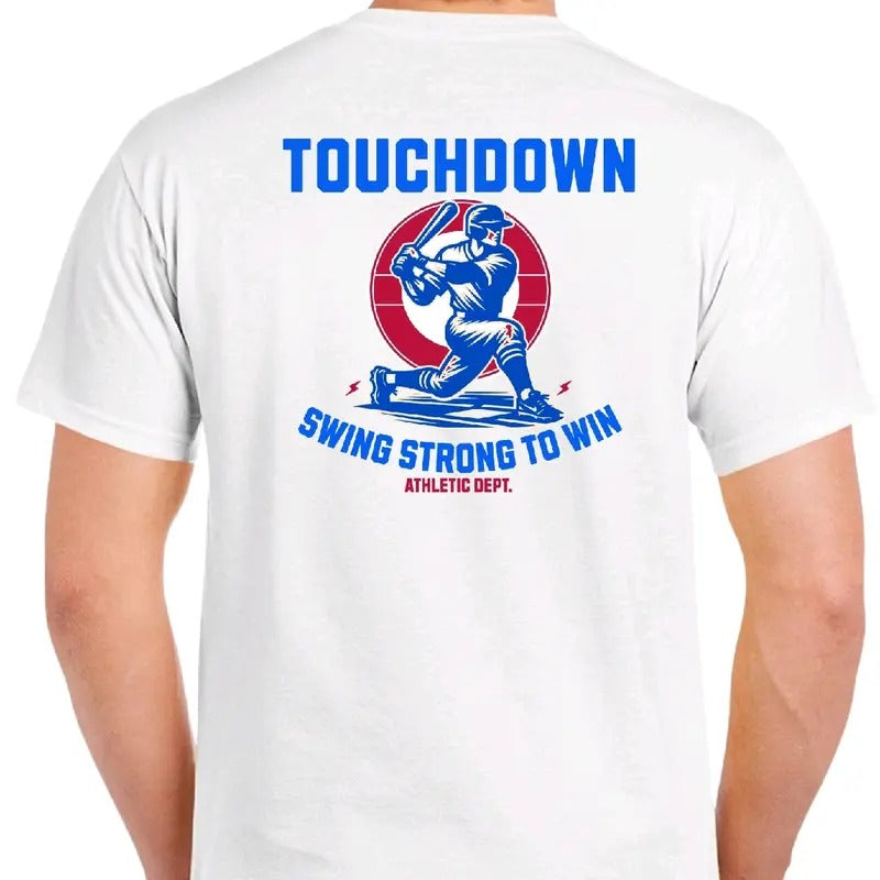 Touchdown Baseball Men's funny T-shirt - Menswear Casual Crewneck Cotton Hoodie, Sweatshirt | HypeDripTees.com