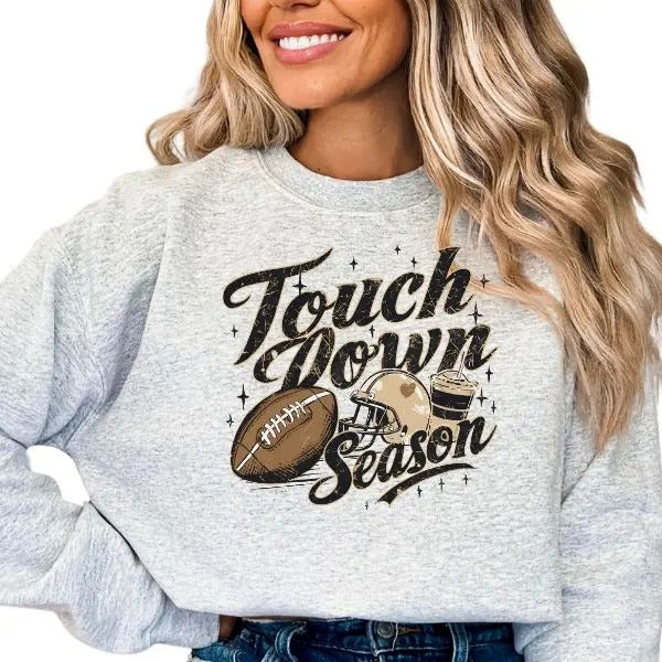 Touchdown Season Football Football Moms Long Sleeve Casual Football Season Sizing All Seasons Footbal Machine Washable T-Shirts, Hoodie, Sweatshirt