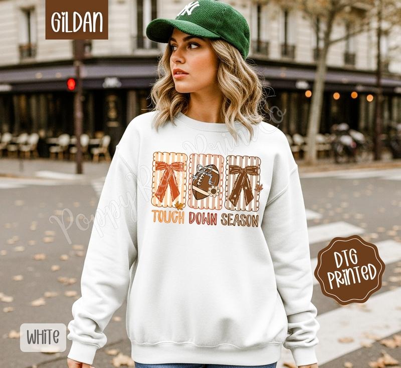 Touchdown Season Sweatshirt, Trendy Women's Fall Crewneck T-Shirts, Hoodie | HypeDripTees.com