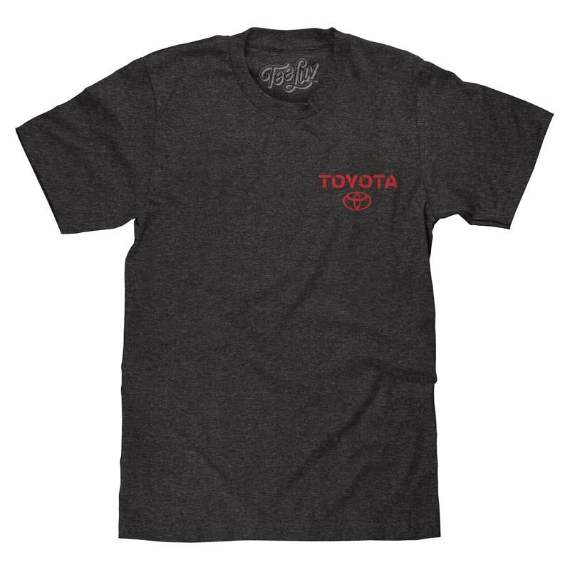 Toyota Drive Your Dreams Left Chest Front and Back Logo T-Shirt - Charcoal Heather Hoodie, Sweatshirt | HypeDripTees.com