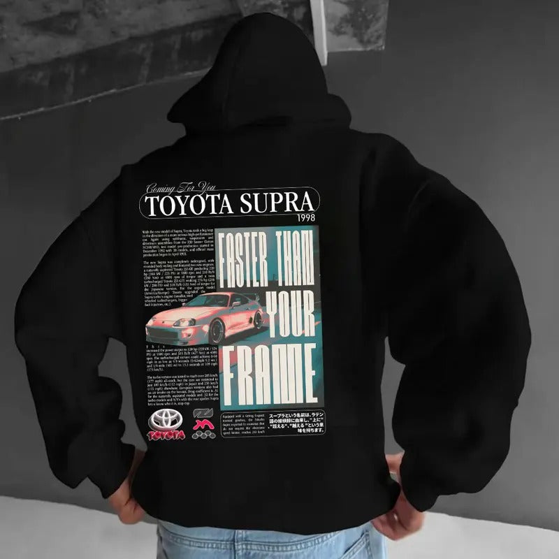 Toyota Supra Hoodie, Unisex, Menswear, Street Racing Shirt, Car Hoodie, Boyfriend Gift Sweatshirt | HypeDripTees.com
