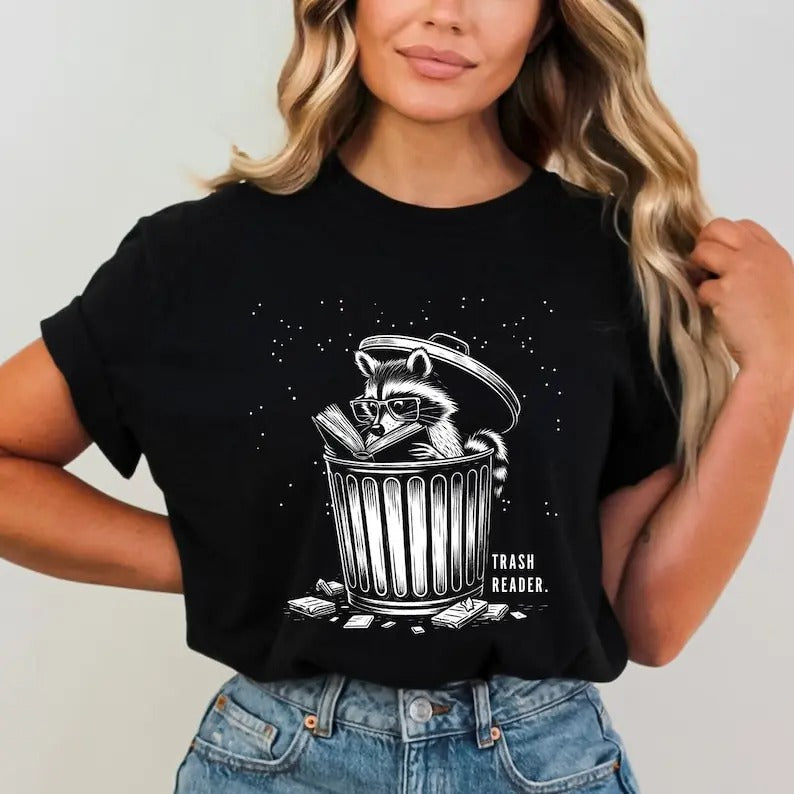 Trash Reader Raccoon - Book Quote Shirt - Dark Romance Novel Fan Hoodie, Sweatshirt | HypeDripTees.com