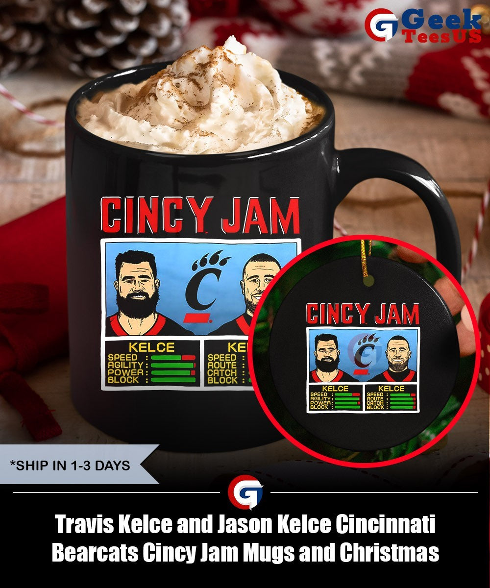 Travis Kelce and Jason Kelce Cincinnati Bearcats Cincy Jam shirt