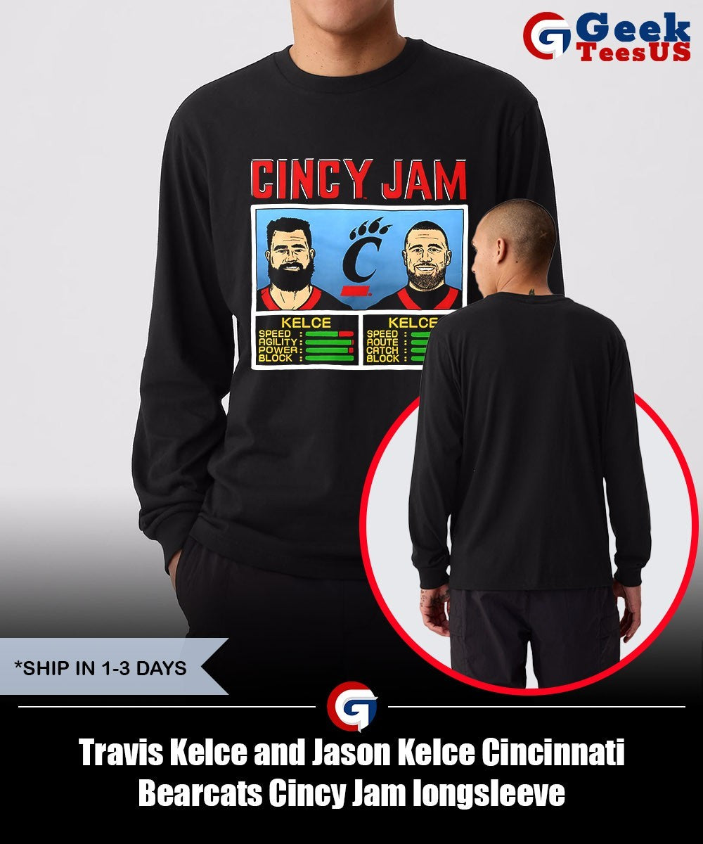 Travis Kelce and Jason Kelce Cincinnati Bearcats Cincy Jam shirt