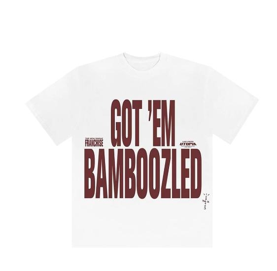 Travis Scott Franchise Promo II Bamboozled T-shirt White Hoodie, Sweatshirt | HypeDripTees.com