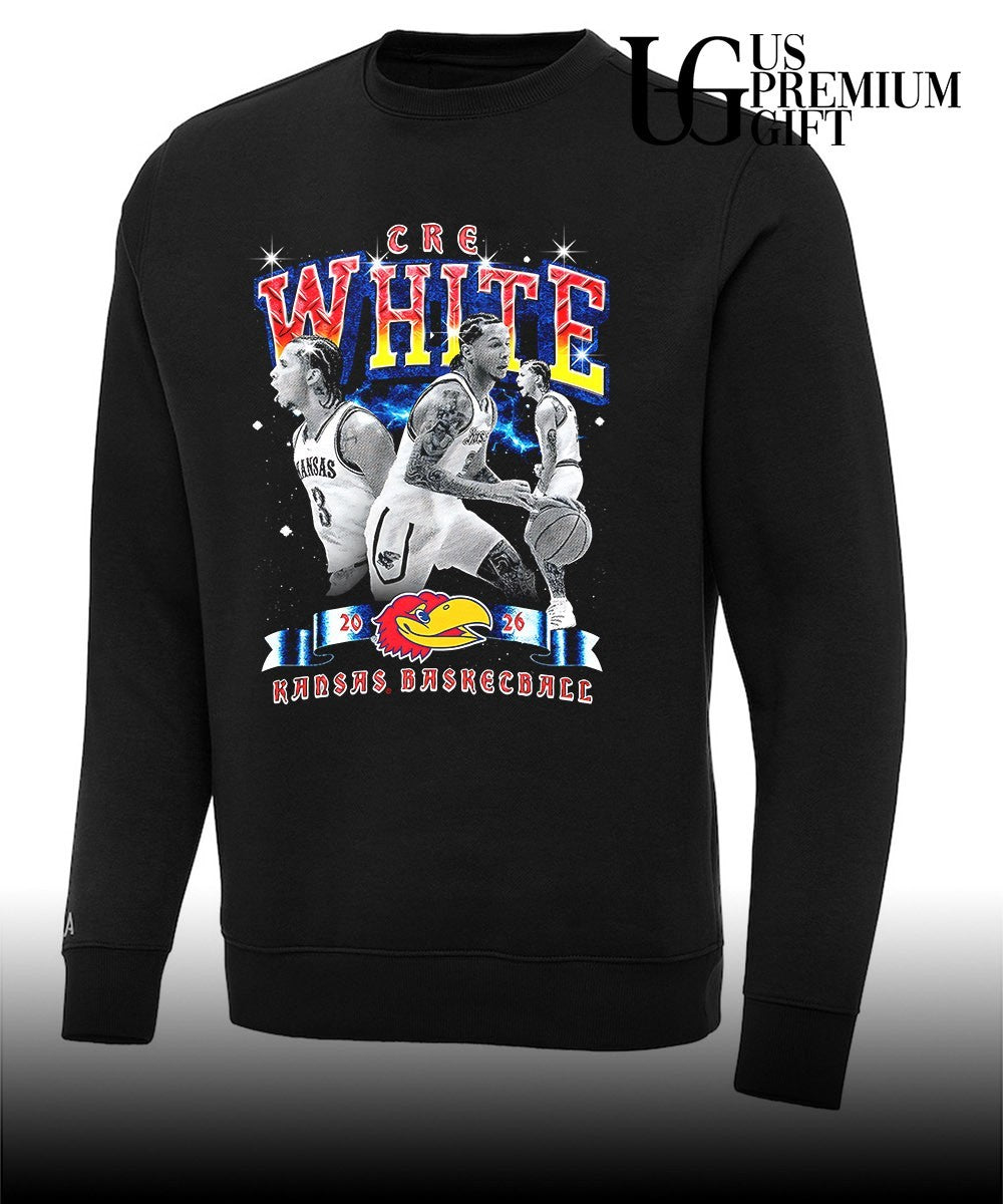 Tre White Kansas Jayhawks men’s basketball graphic shirt