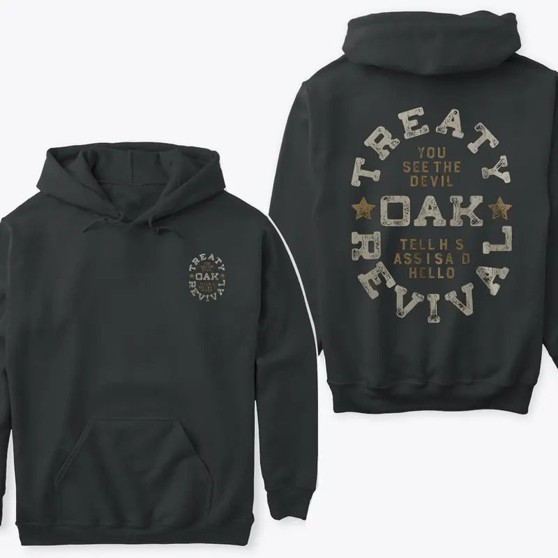 Treaty Oak Revival 2 Sides hoodie, you see devil tee, vintage 90s Shirt Long Sleeve Casual Pullover Man Underwear Tops...