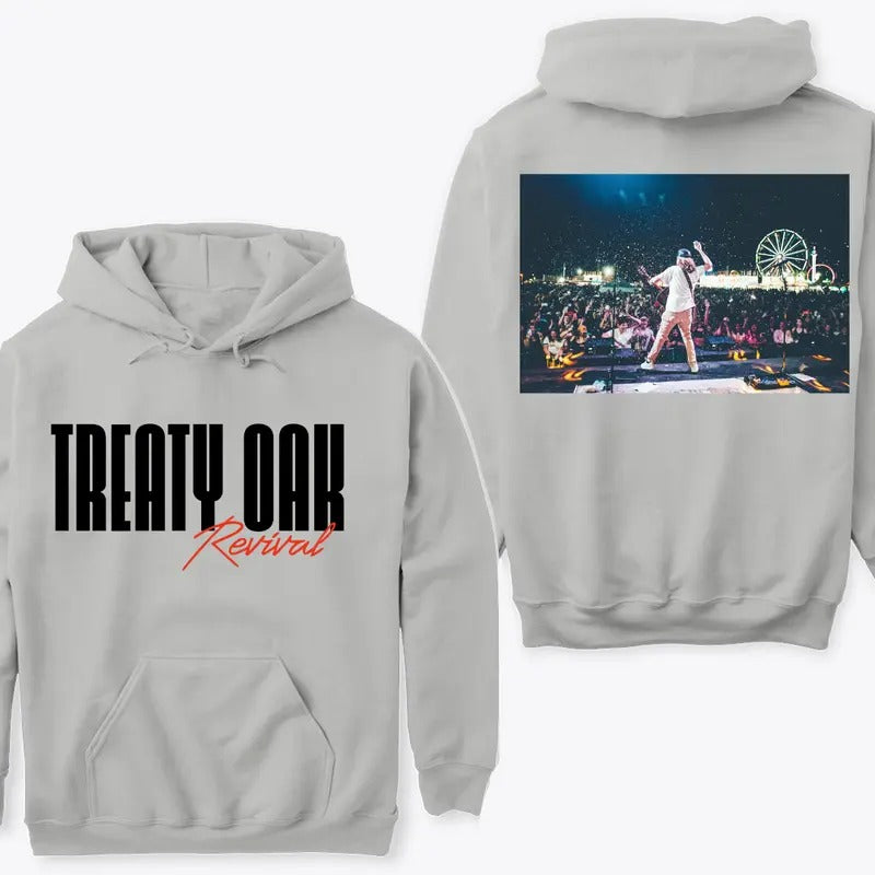 Treaty Oak Revival On Stage Hoodie Sweatshirt T shirt, Featuring a Stylish Graphic Design for Music Fans | HypeDripTees.com