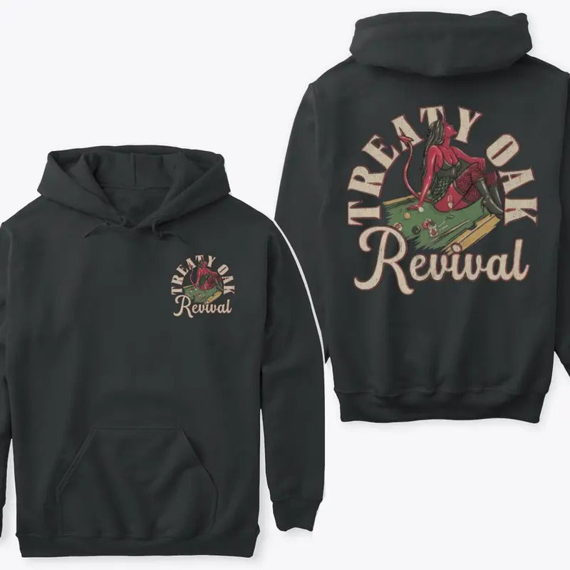 Treaty Oak Revival Shirt Sweatshirt Hoodie, Featuring A Bold "Treaty Oak Revival" Devil Girl Design, Perfect For Those...