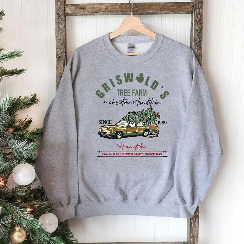 Tree Farm A Christmas Tradition Sweatshirt, Hoodie Christmas Vacation Gift T-Shirts | HypeDripTees.com