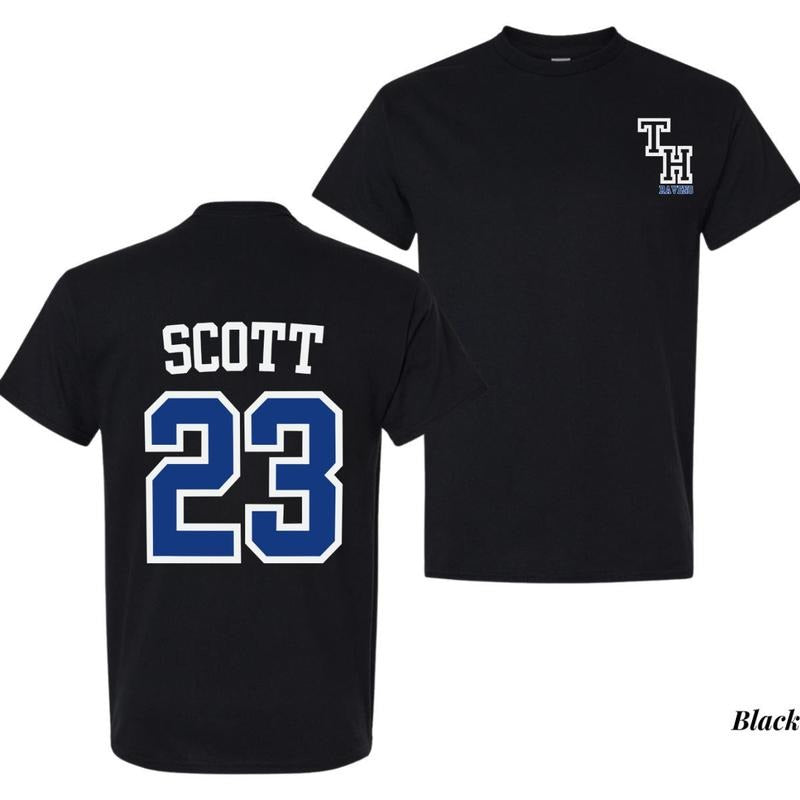 Tree Hill Basketball Scott 23 Tee, Tree Hill Ravens Unisex Garment Dyed T-Shirt, Nathan Scott 23 Basketball Jersey Style,...