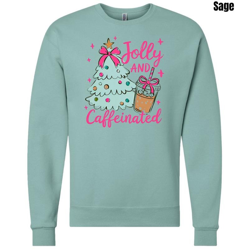 Tree Jolly & Caffeinated Sweatshirt 'NLB' T-Shirts, Hoodie | HypeDripTees.com